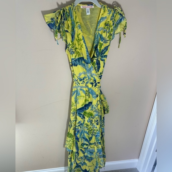 Banjanan Mercy Lisbon Garden Sunshine Wrap Dress Size small - Picture 7 of 11